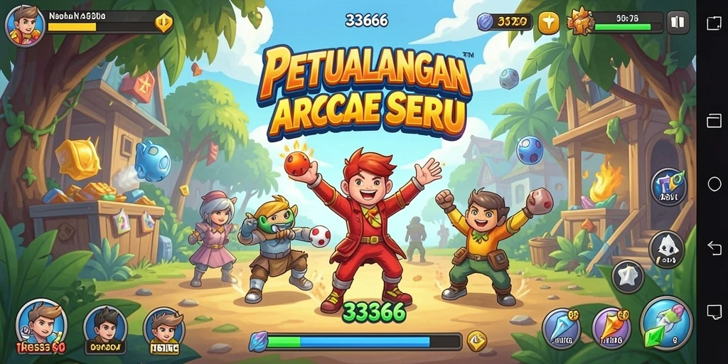 Tampilan gameplay seru dalam 333666 yang penuh tantangan.