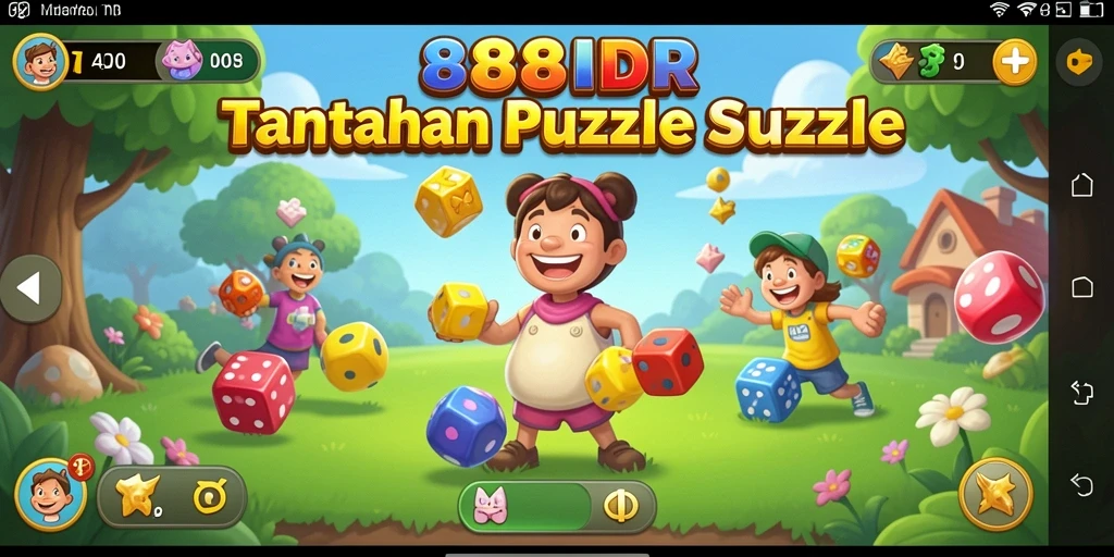 Tampilan interaktif gameplay Puzzle di 888IDR yang seru.