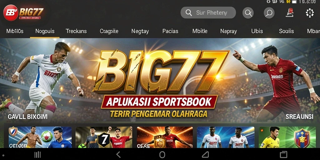 Tampilan gameplay taruhan olahraga yang menarik dari BIG77.