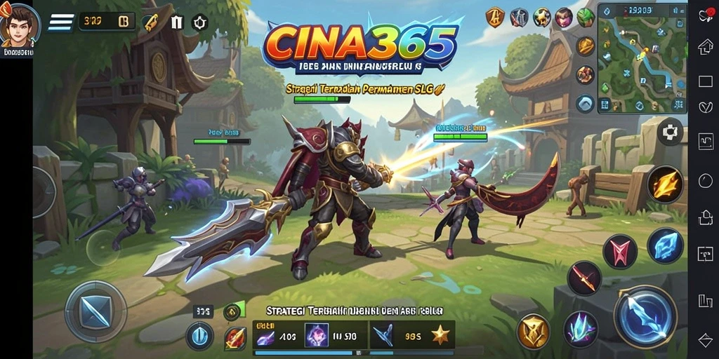 Screenshot gameplay <strong>CINA365</strong> menunjukkan strategi pertempuran yang intens.