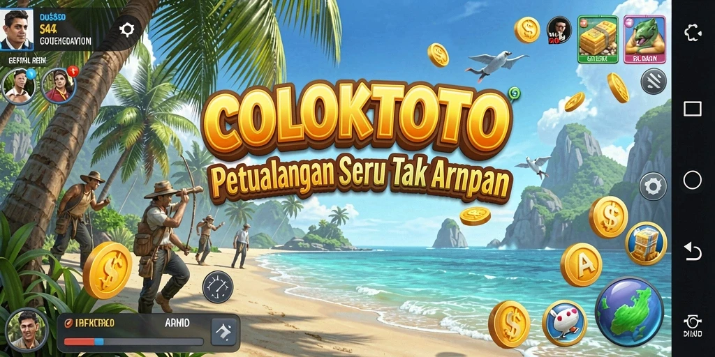 Screenshot utama COLOKTOTO menampilkan gameplay yang penuh aksi dan petualangan.