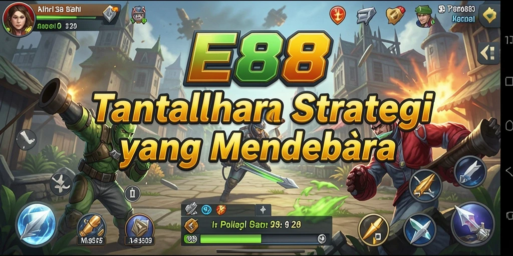 Tangkapan layar gameplay E88 menampilkan aksi strategi mendebarkan.