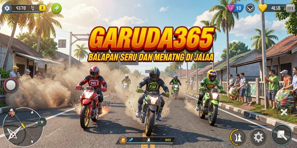 Tampilan gameplay Racing yang mendebarkan dan penuh aksi.