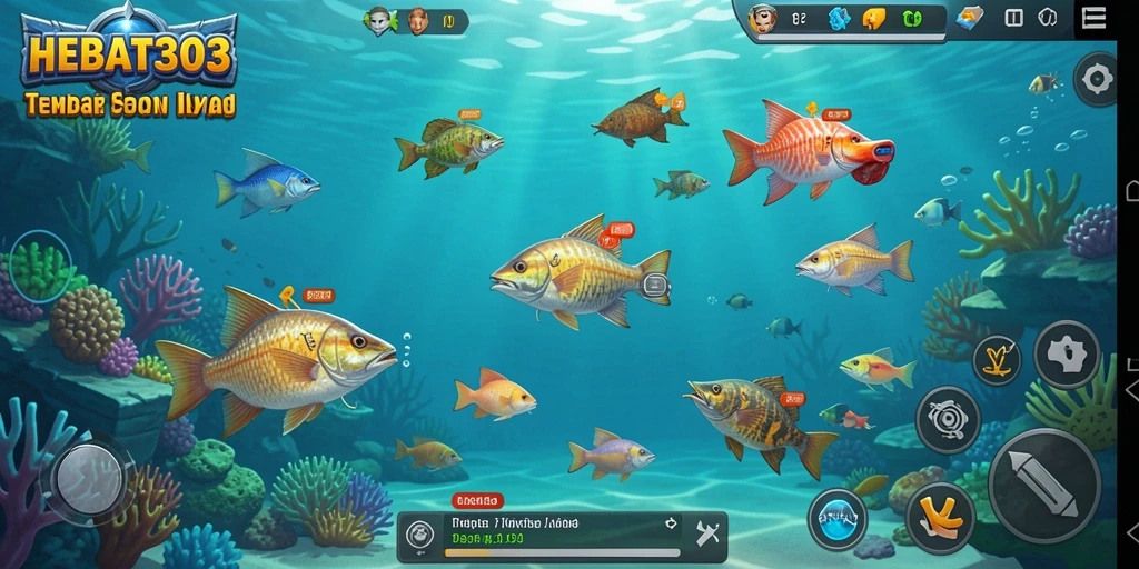 Gameplay seru HEBAT303 dengan berbagai ikan yang menunggu untuk ditangkap.
