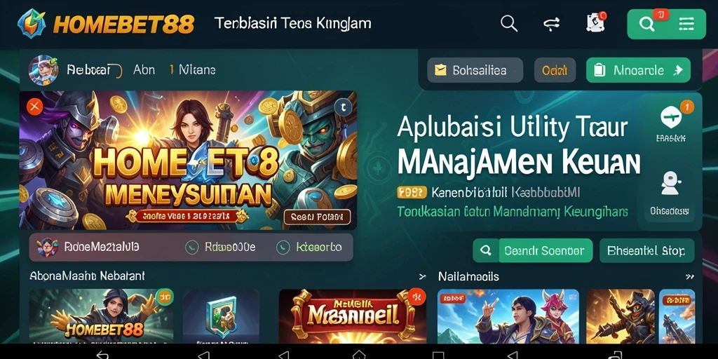 Tampilan antarmuka HOMEBET88 yang modern dan intuitif.