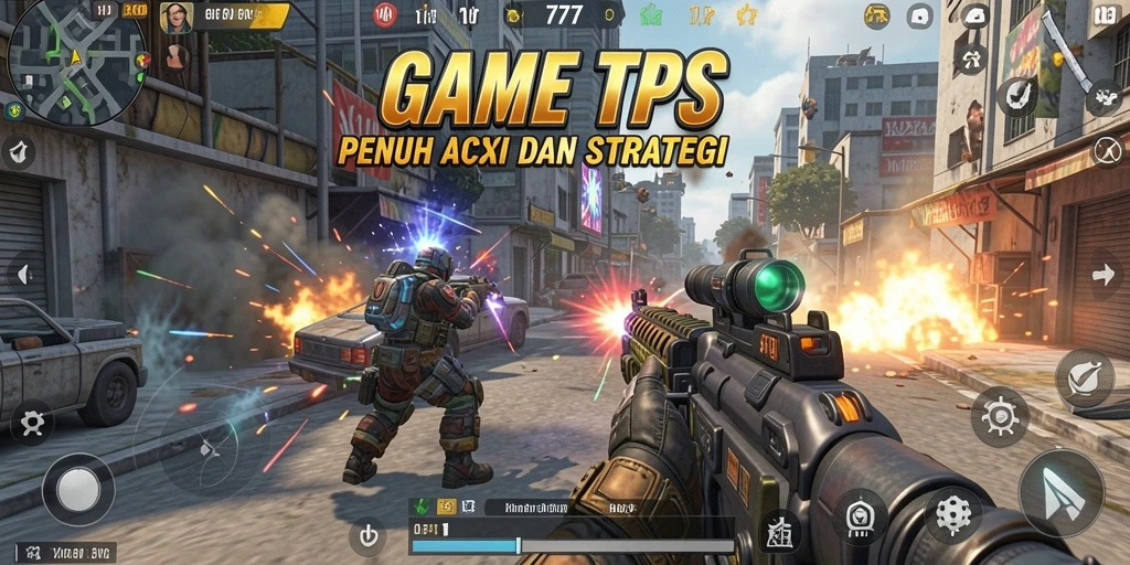 Tampilan aksi mendebarkan di dalam gameplay HP777.