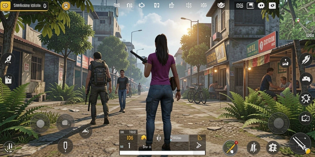 Tampilan gameplay realistik dari ID66 yang menggambarkan kehidupan sehari-hari.