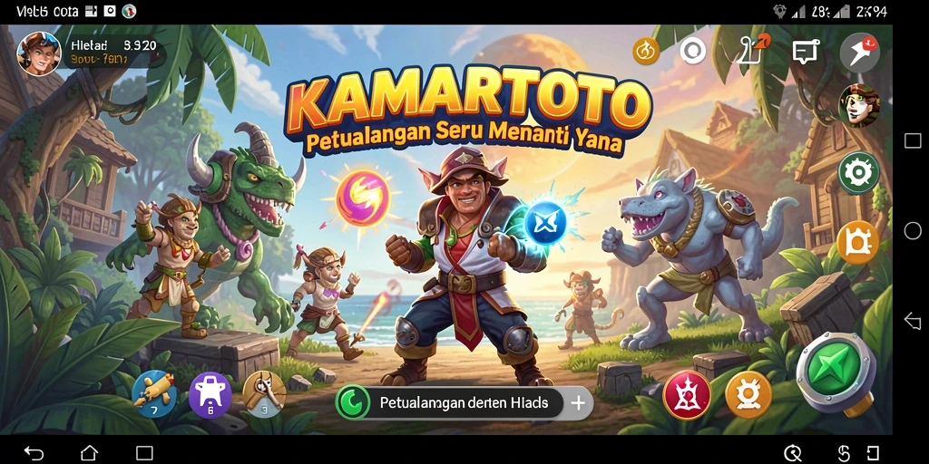 Screenshot gameplay <strong>KAMARTOTO</strong> dengan aksi petualangan yang seru.