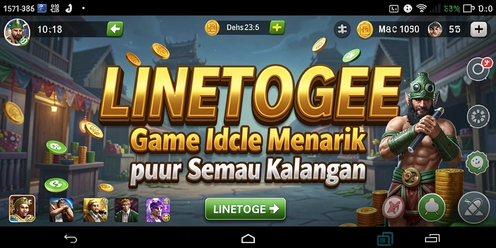 Tampilan gameplay dalam LINETOGEL yang sangat menghibur.