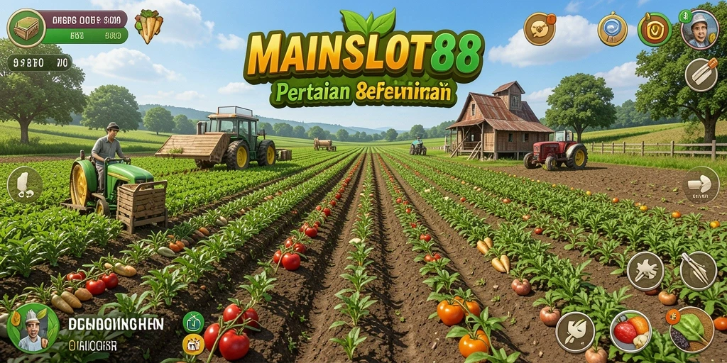 Tampilan gameplay MAINSLOT88 dengan aktivitas pertanian yang seru.