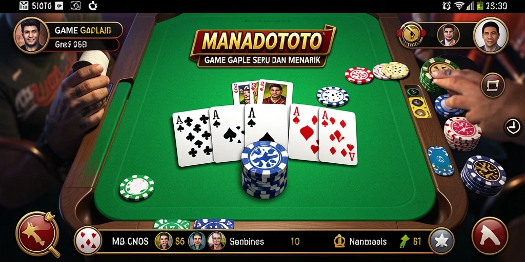 Gameplay seru Gaple yang penuh strategi dan keseruan.