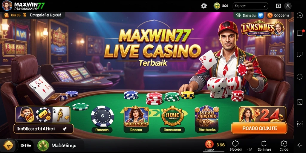 Gameplay Live Casino MAXWIN77 yang mendebarkan dan interaktif.