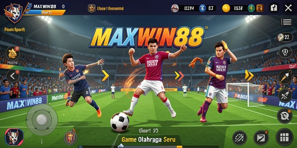 Screenshot gameplay <strong>MAXWIN88</strong> yang menunjukkan aksi seru olahraga.