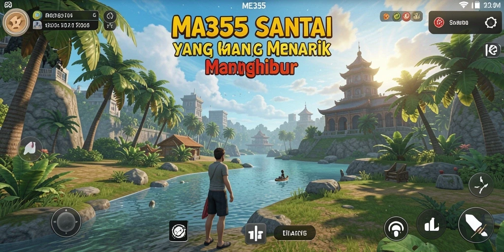 Tampilan gameplay ME355 yang ceria dan penuh warna.