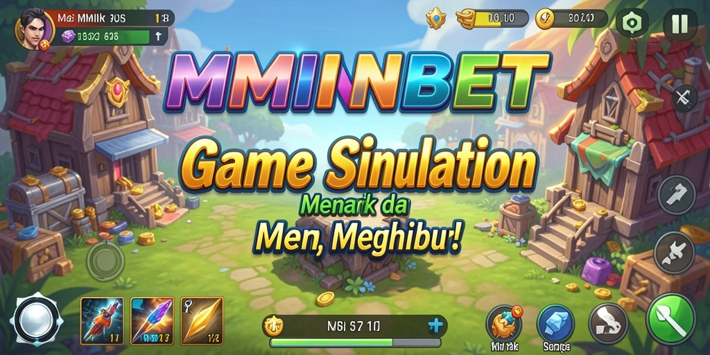 Tampilan gameplay utama MIMINBET yang menampilkan elemen Simulation.