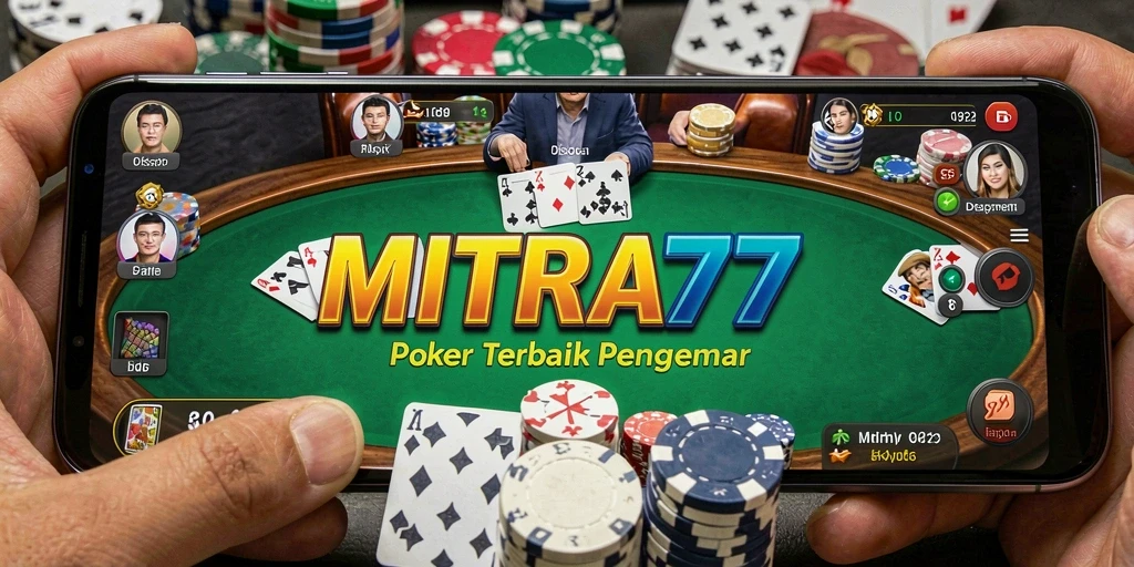 Tampilan gameplay Poker yang seru dan menarik di MITRA77.