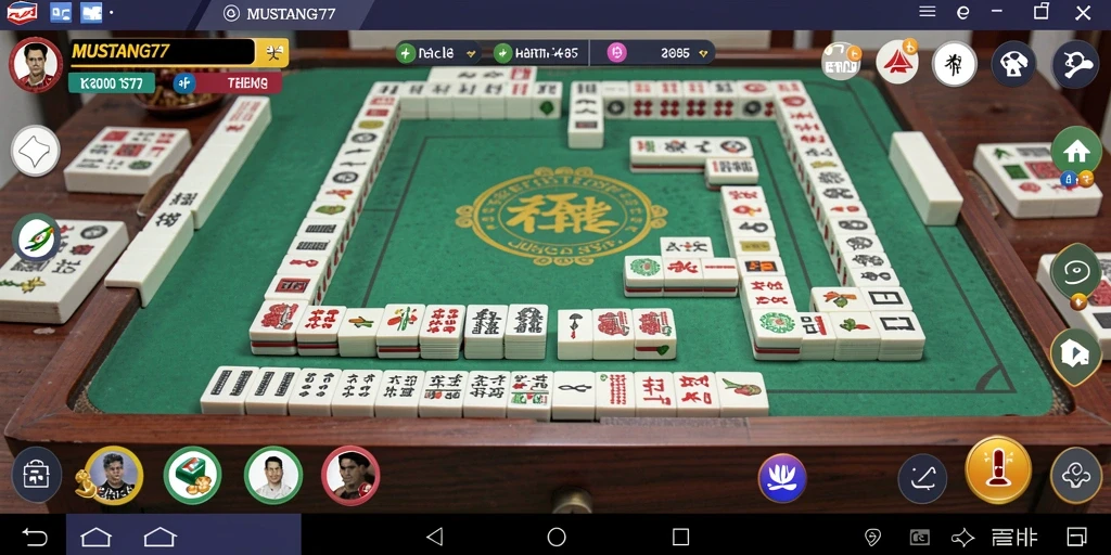 Tampilan menarik gameplay Mahjong MUSTANG77 yang penuh tantangan.
