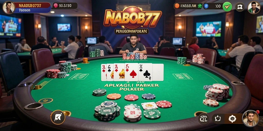 Tampilan gameplay Poker yang seru di NABOB77.