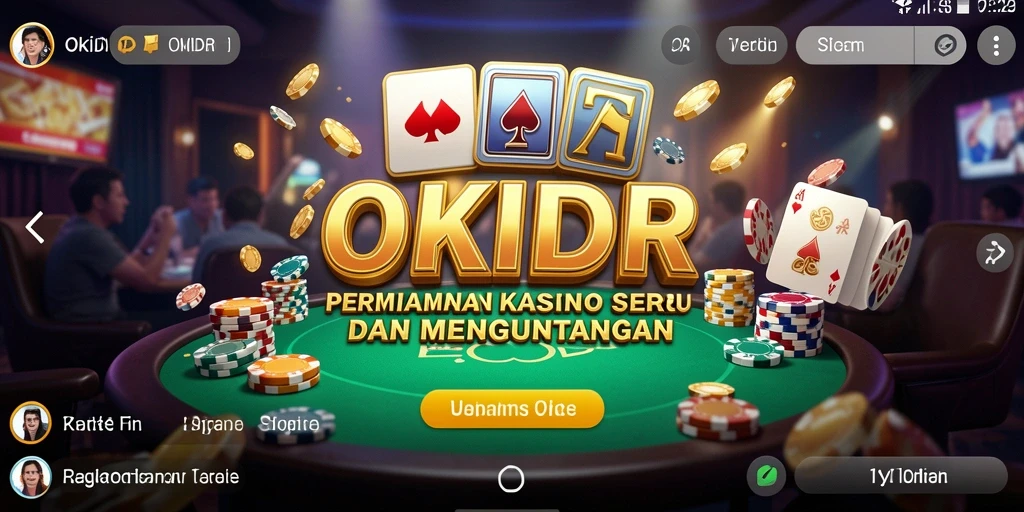 Screenshot OKIDR menampilkan pemain menikmati permainan Kasino yang seru.