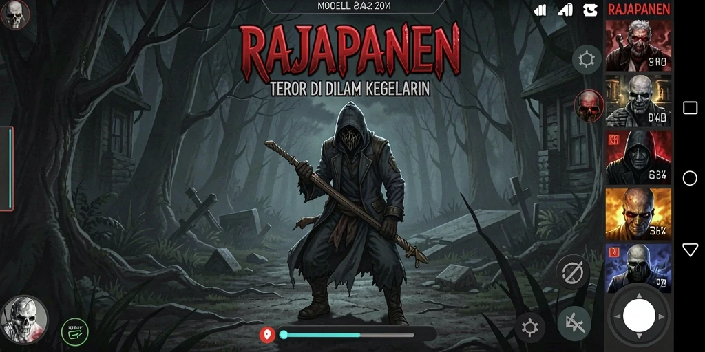 Tangkapan layar gameplay RAJAPANEN yang menunjukkan momen menegangkan.