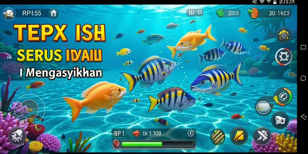 Tampilan gameplay RP55 dengan aksi tembak ikan yang mendebarkan.