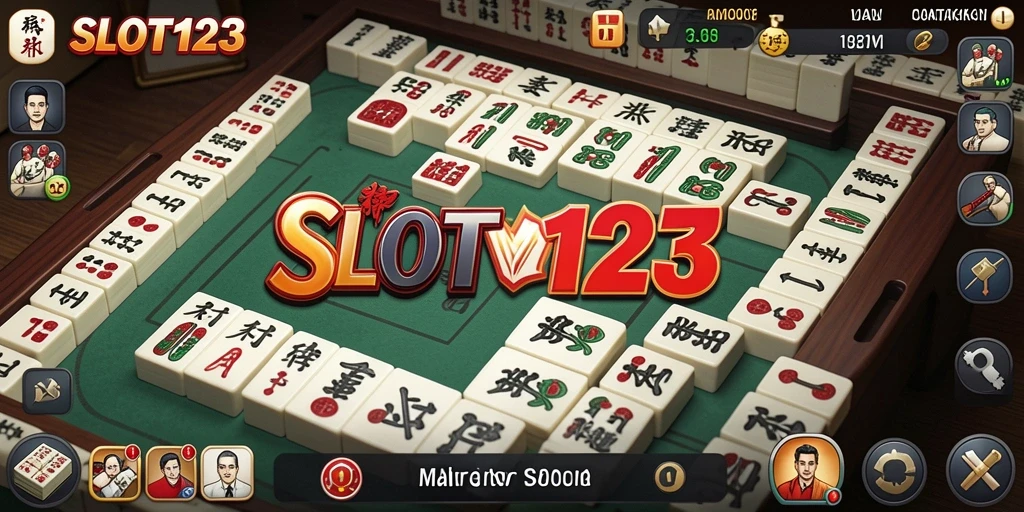 Tampilan gameplay Mahjong yang menarik dari SLOT123 dengan grafis menawan.
