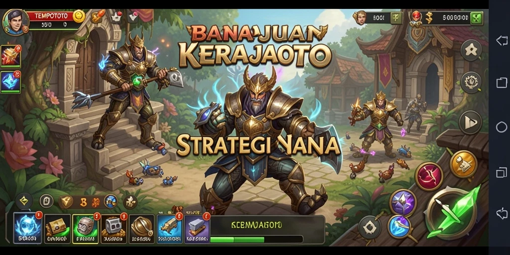Screenshot menunjukkan pertempuran epik di TEMPOTOTO.