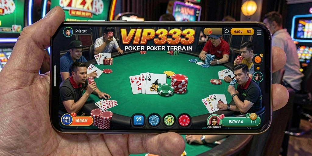 Tampilan gameplay Poker yang mendebarkan dan interaktif di VIP333.