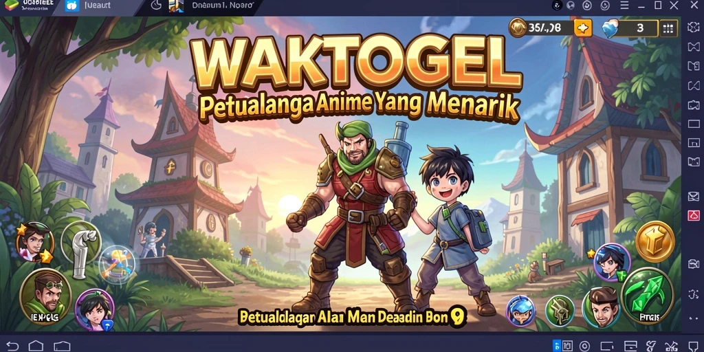 Gameplay WAKTOGEL yang dinamis dan penuh warna.